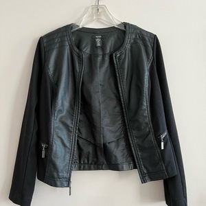 Black faux leather jacket Size: Petite Small PS
